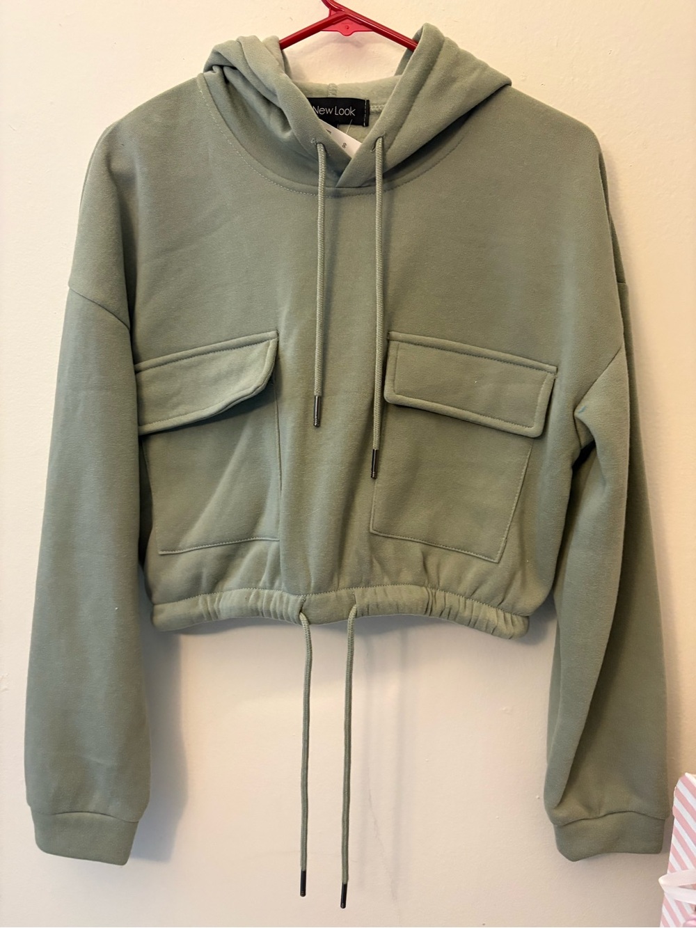 New Look Light Sage Green Pullover Hoodie